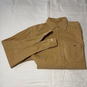 Vineyard Vines Men's Tan Corduroy Shirt Button Down - Size Small